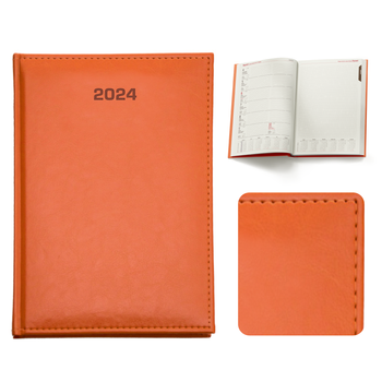 Kalendarz Książkowy B5 Tygodniowo-Notesowy Nebraska Pomarańczowy A837