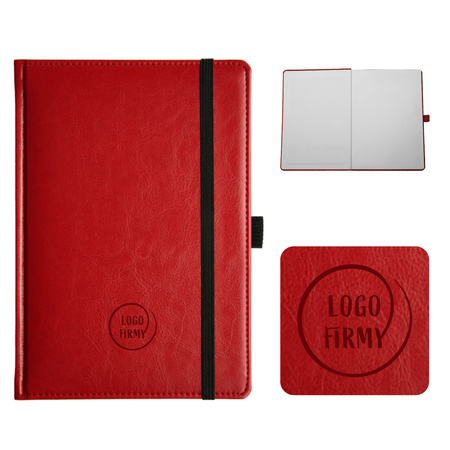 Notes Książkowy A5 KROPKI Nebraska z gumką Czerwony A222