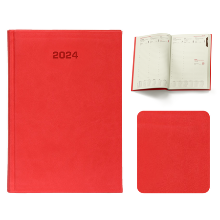 Kalendarz Książkowy A5 Tygodniowy Vivella Czerwony 4872