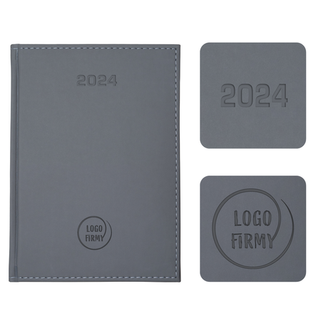 Kalendarz Książkowy A4 Tygodniowy Vellutino Szary F973