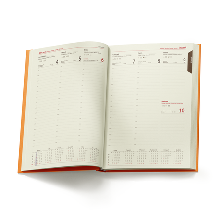 Kalendarz Książkowy B5 Tygodniowy Nebraska Pomarańczowy A837