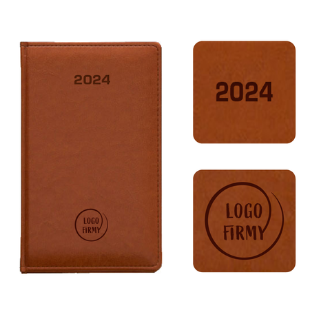 Kalendarz Książkowy A6 Tygodniowy Nebraska Exclusive Brązowy Jasny A219