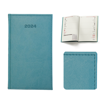 Kalendarz Książkowy A6 Tygodniowy Vivella Turkusowy E999