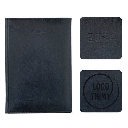 Kalendarz Książkowy A5 Dzienny Madera Czarny/Nero