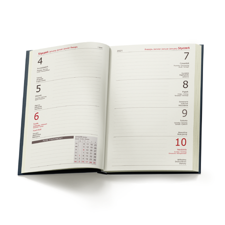 Kalendarz Książkowy A6 Tygodniowy Nebraska Exclusive Niebieski A226