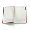 Kalendarz Książkowy A5 Dzienny Nebraska 416 stron Czerwony A222