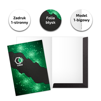 Teczka Firmowa Basic 1 bigowa jednostronna folia błysk