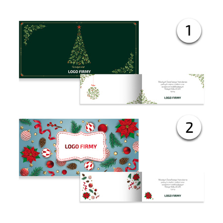 Kartka Świąteczna Prostokątna DL