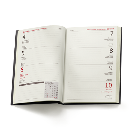 Kalendarz Książkowy A6 Tygodniowy Nebraska Exclusive Granatowy A227