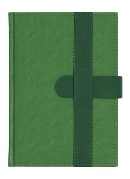 Kalendarz Książkowy A5 Zamykany na pasek Zielony Denim + Vellutino