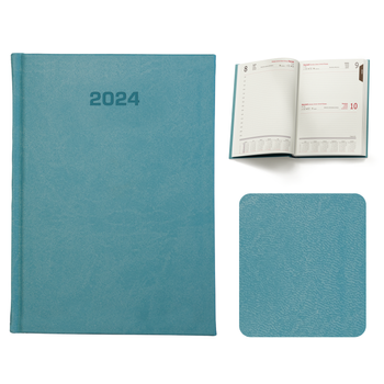 Kalendarz Książkowy B6 Dzienny Vivella Economic Turkusowy E999