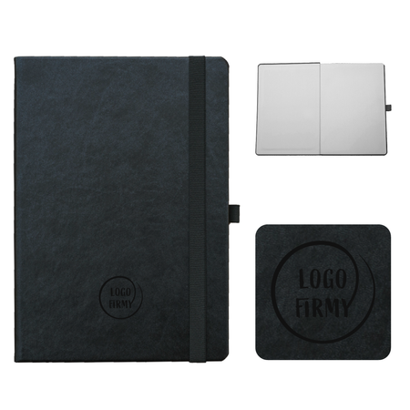 Notes Książkowy B6 KROPKI Vivella z gumką Grafitowy F607/M