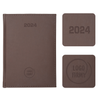 Kalendarz Książkowy A4 Tygodniowy Vellutino Brązowy Ciemny F963