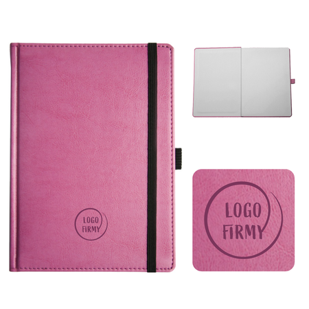 Notes Książkowy A5 LINIE Nebraska z gumką Liliowy D148