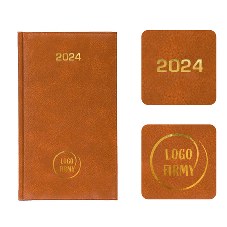 Kalendarz Książkowy A6 Tygodniowy Baladek Brązowy Jasny