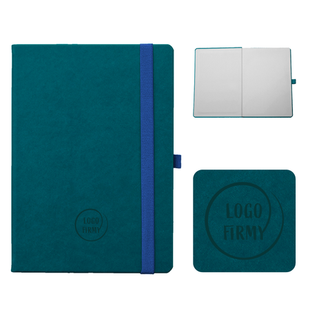 Notes Książkowy B6 KROPKI Vivella z gumką Niebieski F417