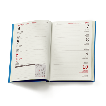 Kalendarz Książkowy A6 Tygodniowy Vivella Niebieski Jasny F003