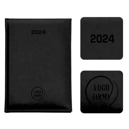 Kalendarz Książkowy A5 Dzienny Nebraska Czarny/Nero