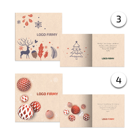 Kartka Świąteczna Ekologiczna Kwadrat