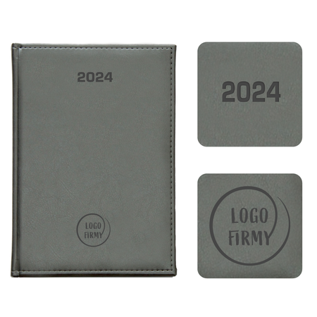 Kalendarz Książkowy A4 Tygodniowo-Notesowy Nebraska Grafitowy D135/M