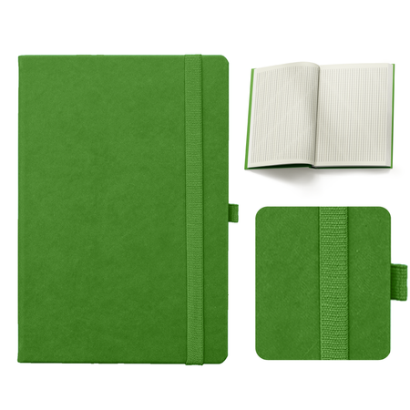 Notes Książkowy B6 KRATKA Vivella z gumką Zielony Jasny E478
