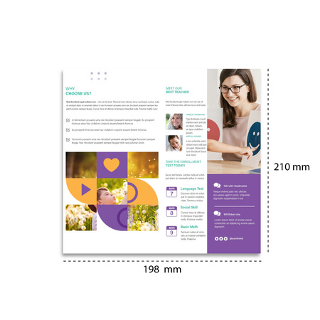 Ulotka Składana DL kreda 170 Mat