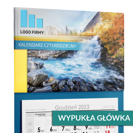 Kalendarz Czterodzielny LUX Główka Wypukła Folia Mat + UV