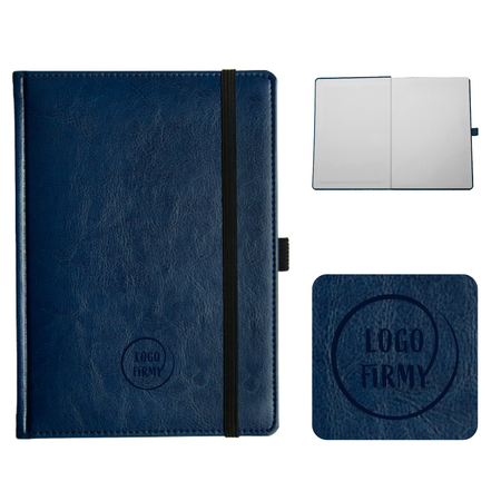 Notes Książkowy A5 LINIE Nebraska z gumką Niebieski A226