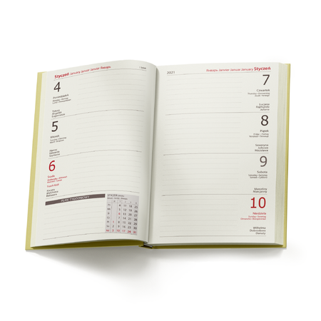 Kalendarz Książkowy A6 Tygodniowy Vivella Oliwkowy A967