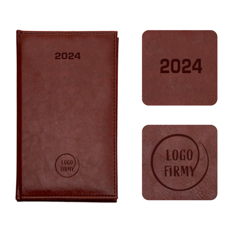 Kalendarz Książkowy A6 Tygodniowy Nebraska Brązowy A220