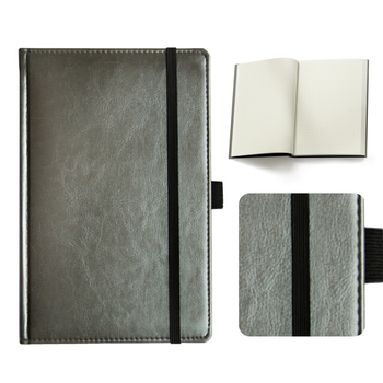 Notes Książkowy A5 KROPKI Nebraska z gumką Grafitowy D135/M