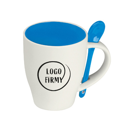 Kubek Kolorowy z łyżeczką