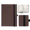 Kalendarz Książkowy A5 Dzienny Vellutino z Gumką Brązowy Ciemny F963