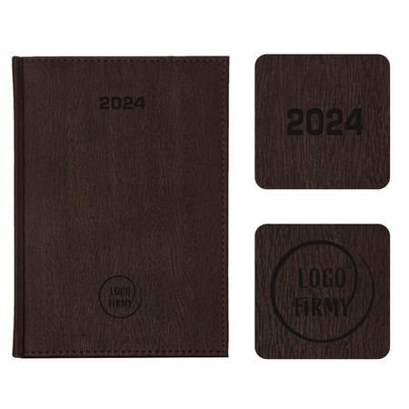 Kalendarz Książkowy A5 Dzienny Acero Brązowy Ciemny E944