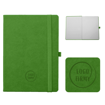 Notes Książkowy B6 KRATKA Vivella z gumką Zielony Jasny E478