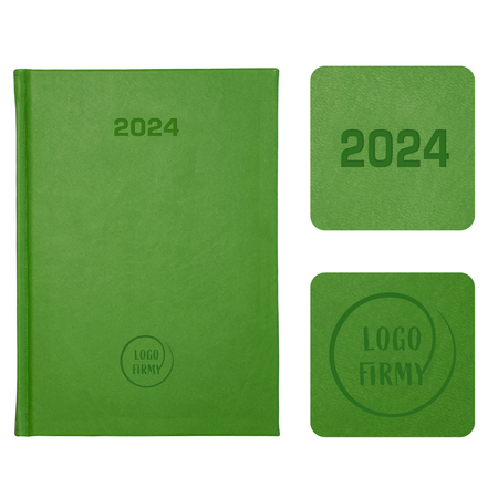 Kalendarz Książkowy B6 Dzienny Vivella Economic Zielony Jasny E478