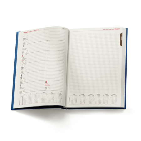 Kalendarz Książkowy A4 Tygodniowo-Notesowy Nebraska Niebieski Jasny D140