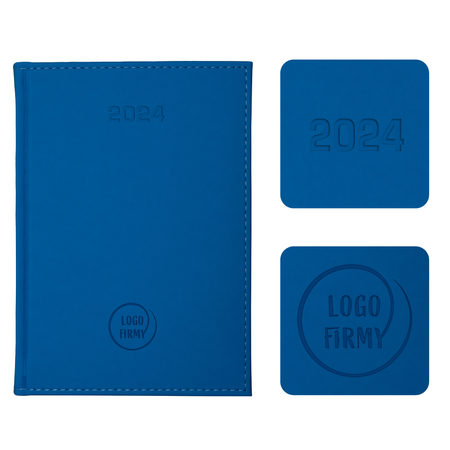 Kalendarz Książkowy A4 Tygodniowy Vellutino Niebieski F961