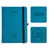Kalendarz Książkowy A5 Tygodniowy Nebraska z gumką Turkusowy D156