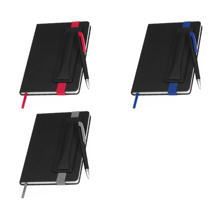 Notatnik na gumkę i uchwytem na długopis