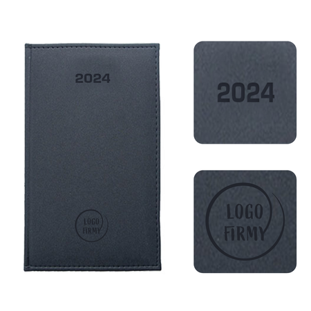 Kalendarz Książkowy A6 Tygodniowy Velour Grafitowy F493/M