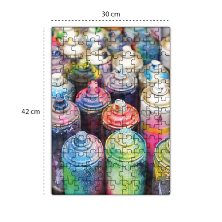 Puzzle 120 elementów pudełko wieko + dno