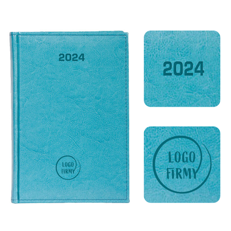 Kalendarz Książkowy A5 Dzienny Nebraska 416 stron Turkusowy D156