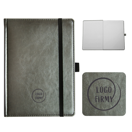 Notes Książkowy A5 LINIE Nebraska z gumką Grafitowy D135/M