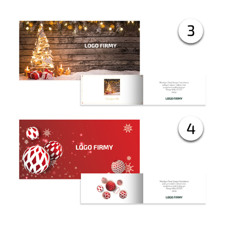 Kartka Świąteczna Prostokątna DL