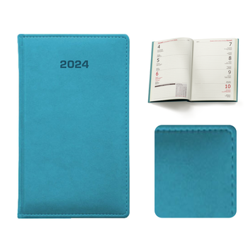 Kalendarz Książkowy A6 Tygodniowy Nebraska Exclusive Turkusowy D156