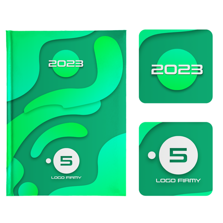 Kalendarz Książkowy A4 Dzienny Oprawa Drukowana Folia Soft Touch