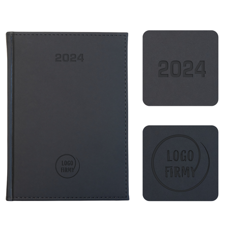 Kalendarz Książkowy A4 Tygodniowy Vellutino Czarny/Nero