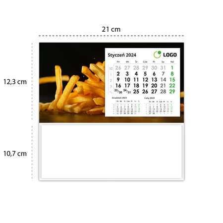 Kalendarz Biurkowy LUX Piramidka Planer Małe Indywidualne Kalendarium
