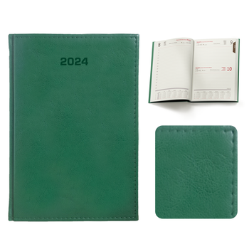 Kalendarz Książkowy A5 Dzienny Nebraska Zielony Jasny A224